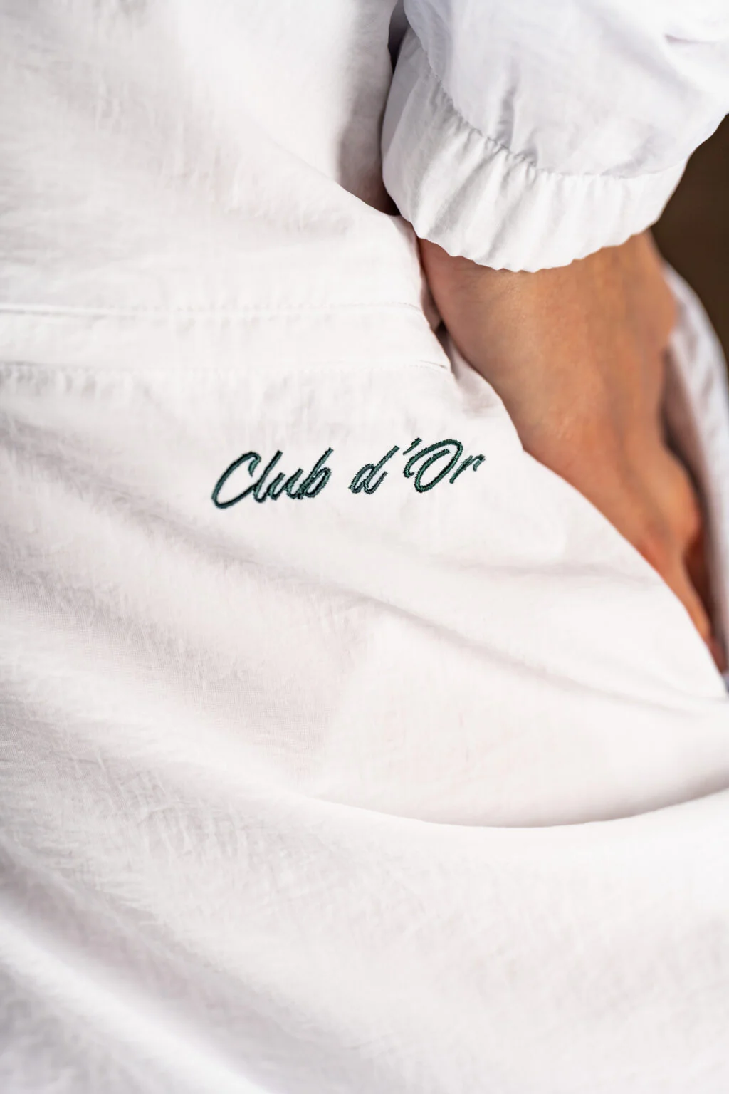 Pantaloni Clubhouse NEBBIA CLUB D'OR 645 | Joggers dritti bianchi di lusso - immagine 5