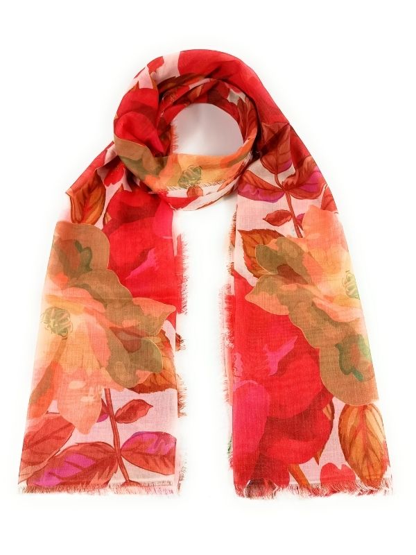 Sciarpa Fiori grandi 60×180 cm - immagine 2