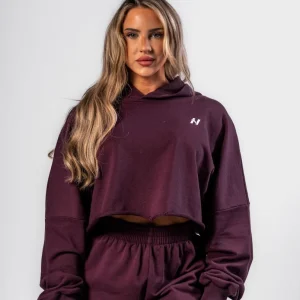 Felpa con cappuccio oversize Nebbia Own Your Power 433 - Rosso scuro | Copertura per pompa da palestra